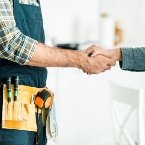 handshake with handyman