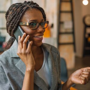 person making phone call