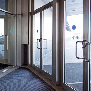 Glass commercial doors