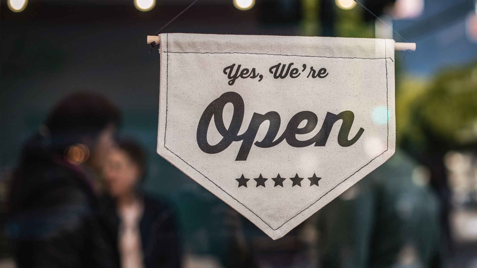 a we're open sign