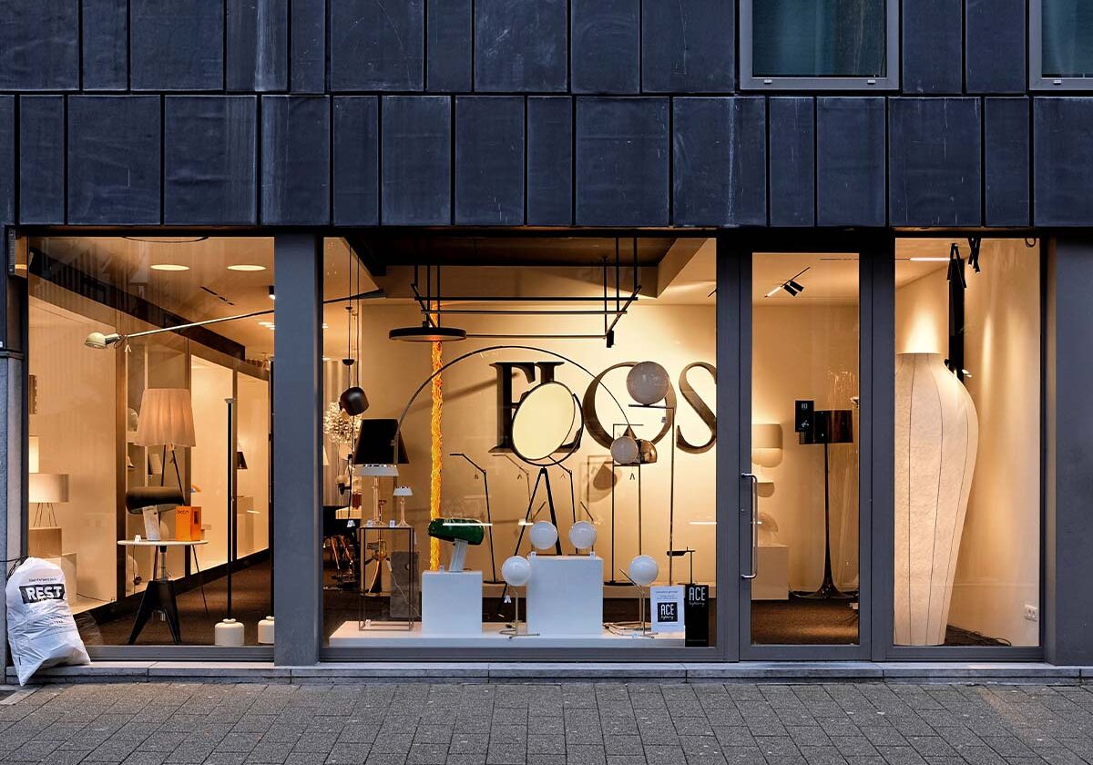 The storefront of a home decor and lighting store